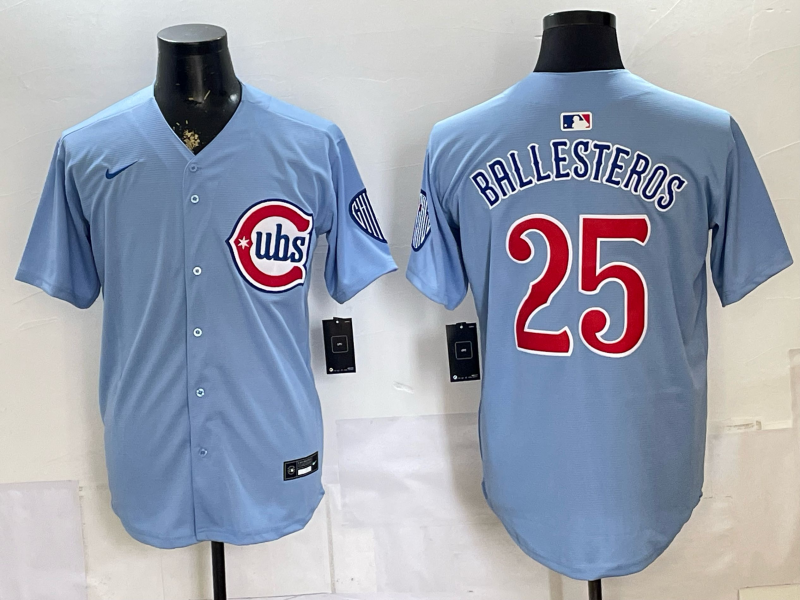 Men 2026 Chicago Cubs #25 ballestros light blue Game Nike MLB Jersey 056403